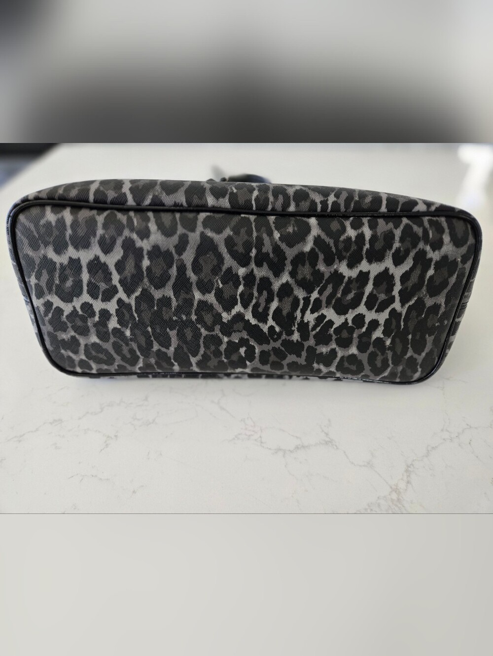 Coach Leopard Print Tote Bag | Black Gray Animal Print | Vintage - Picture 6 of 14